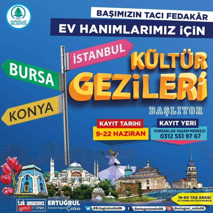 Pursaklar Belediyesinden ev hanımlarına özel kültürel geziler
