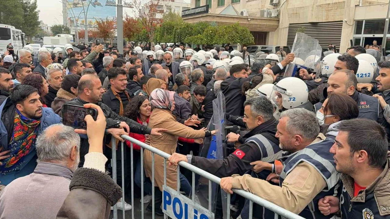 "Vali çık lan buraya" diyen gösterici gözaltına alındı
