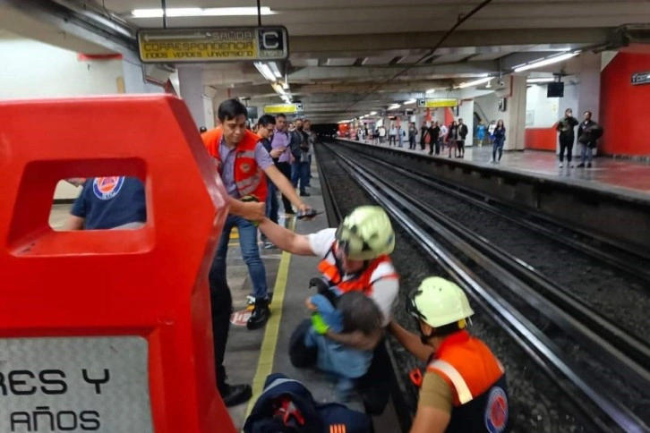 Raylara giren tavuk metro seferlerini aksattı