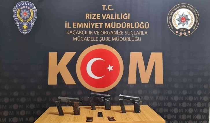 Rize’de silah kaçakçılığı operasyonu: 2 gözaltı
