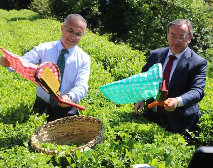 Rize protokolü çay bahçesine girdi
