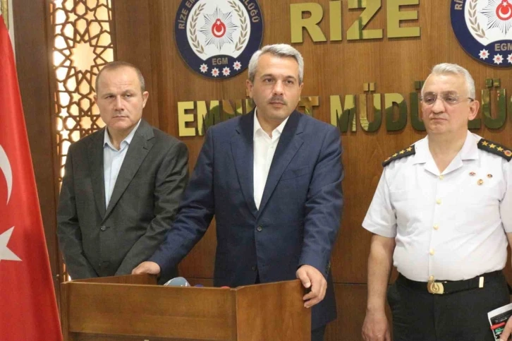 Rize Valisi Baydaş: "5 ilde eş zamanlı gerçekleşen operasyonda gözaltına alınan 25 şahıstan 19’u tutuklandı”
