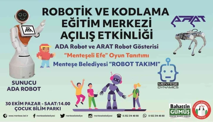 Robotik ve kodlama merkezi robot gösterisi ile açılıyor
