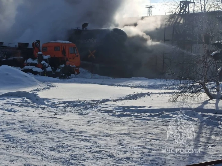 Rusya’da demiryolu tanklarında yangın
