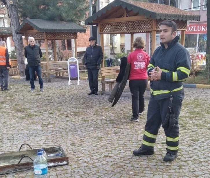 Safranbolu Belediyesi itfaiyesinden tatbikat
