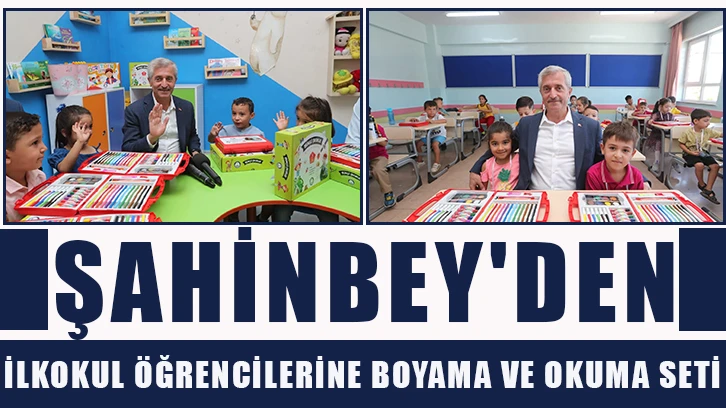 Şahinbey'den İlkokul öğrencilerine boyama ve okuma seti