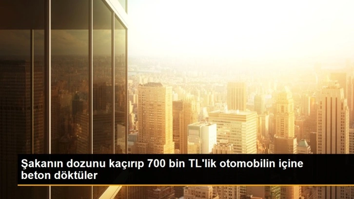 Şakanın dozunu kaçırıp 700 bin TL'lik otomobilin içine beton döktüler