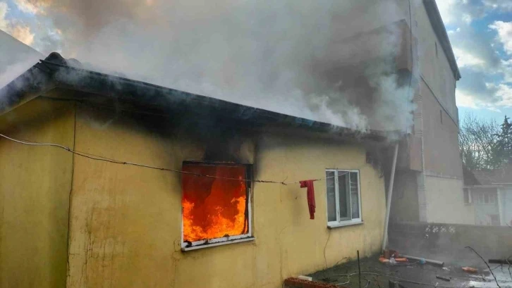 Sakarya’da iki katlı ev alevlere teslim oldu
