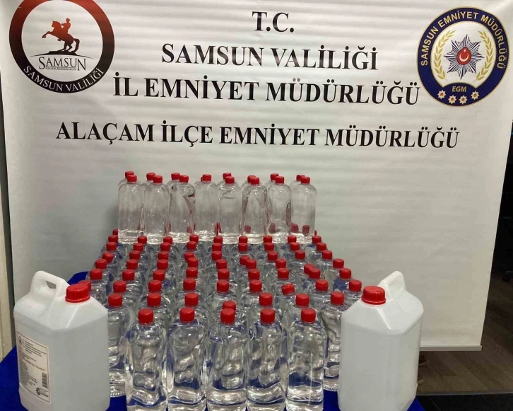 Samsun’da 160 litre etil alkol ele geçirildi
