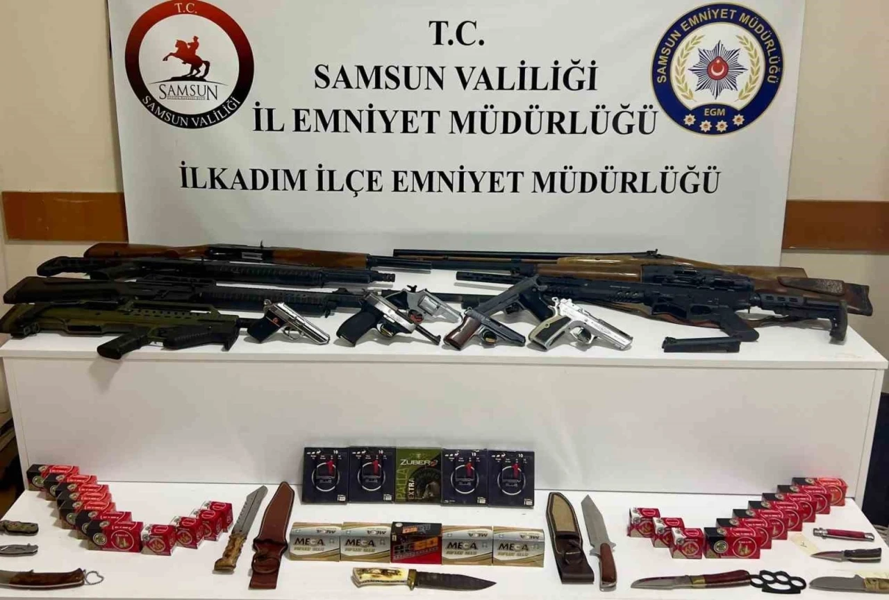 Samsun’da 2 kardeşi miras yüzünden tabancayla vuran eniştenin evinden cephanelik çıktı
