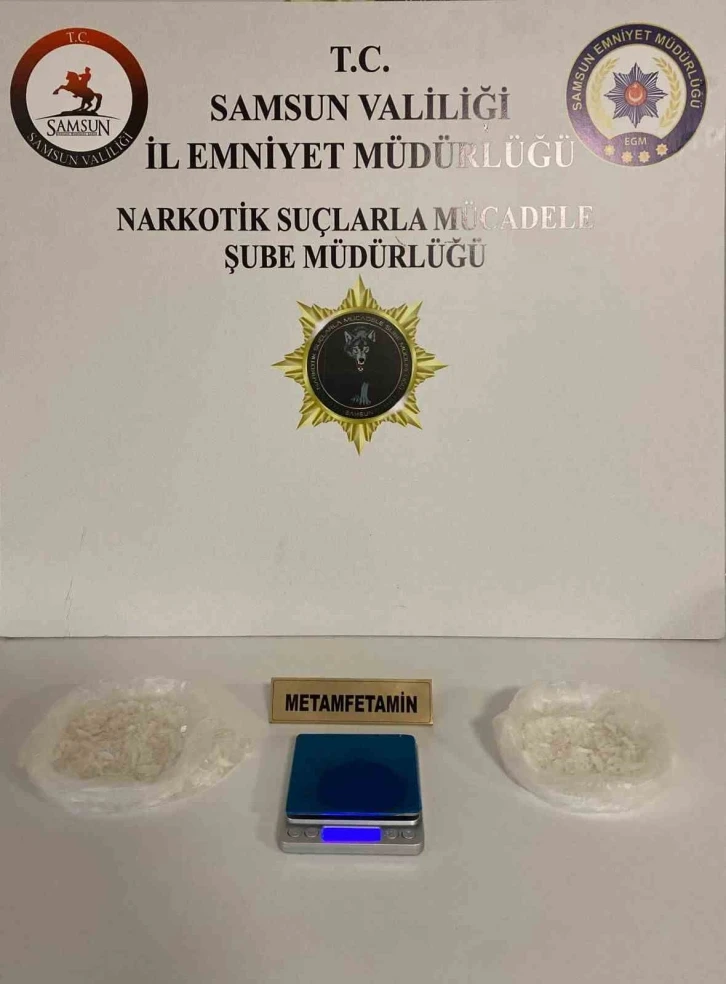 Samsun’da 232,86 gram metamfetamin ele geçirildi: 1 gözaltı
