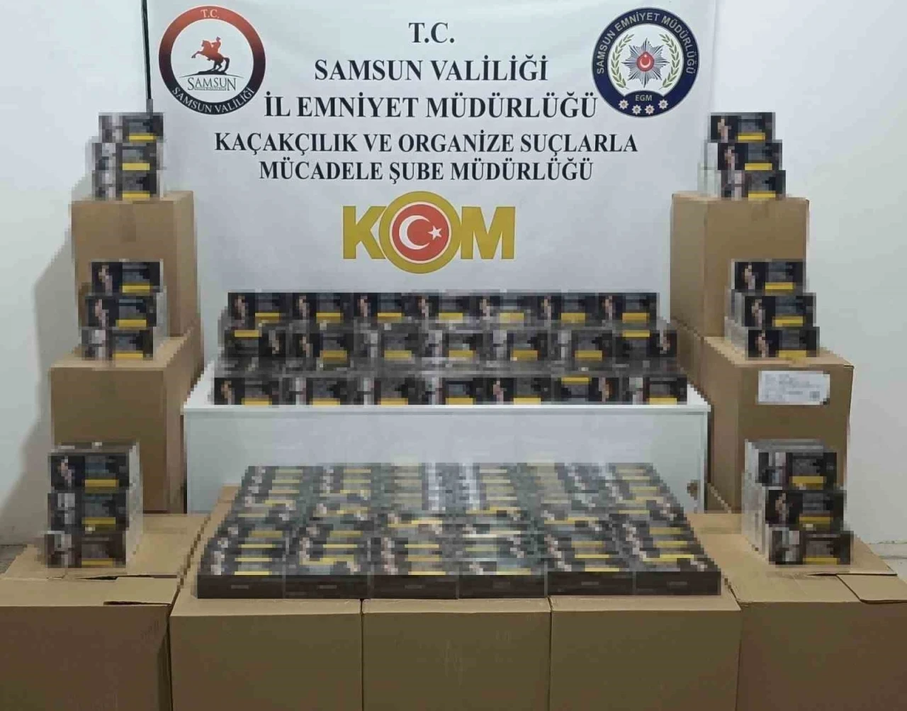 Samsun’da 250 bin makaron ele geçirildi
