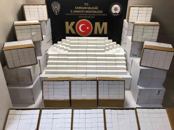 Samsun’da 300 bin dal makaron ele geçirildi
