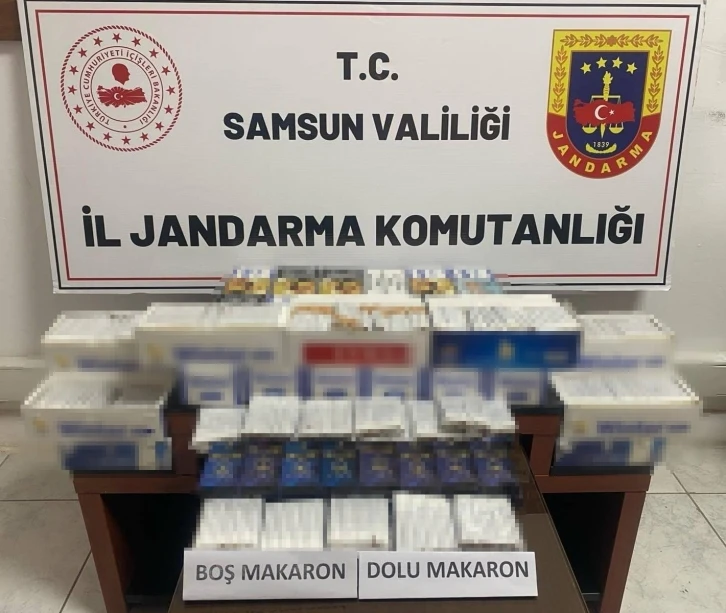 Samsun’da binlerce dal sahte bandrollü makaron ele geçirildi
