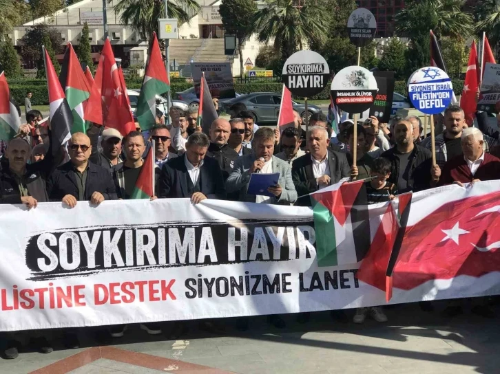 Samsun’da Filistin’e destek, Siyonizm’e lanet
