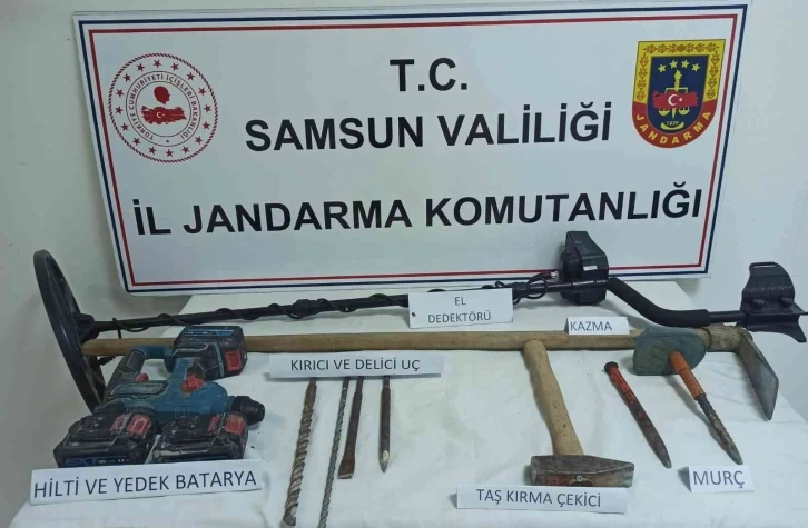 Samsun’da kaçak kazıya 6 gözaltı
