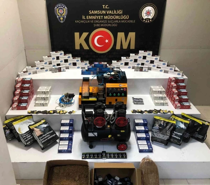 Samsun’da kaçak tütün mamulleri ele geçirildi
