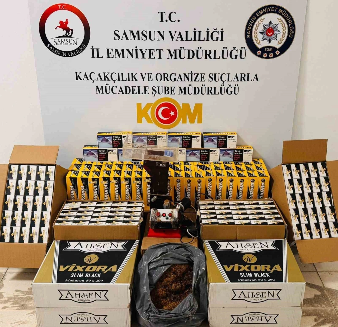 Samsun’da kaçak tütün mamulleri operasyonu
