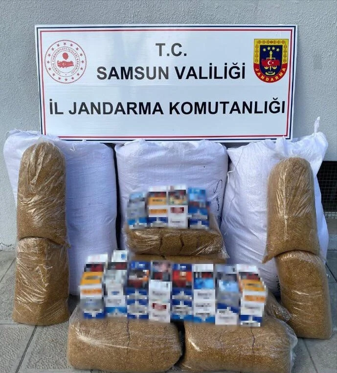 Samsun’da kaçak tütün ve makaron ele geçirildi
