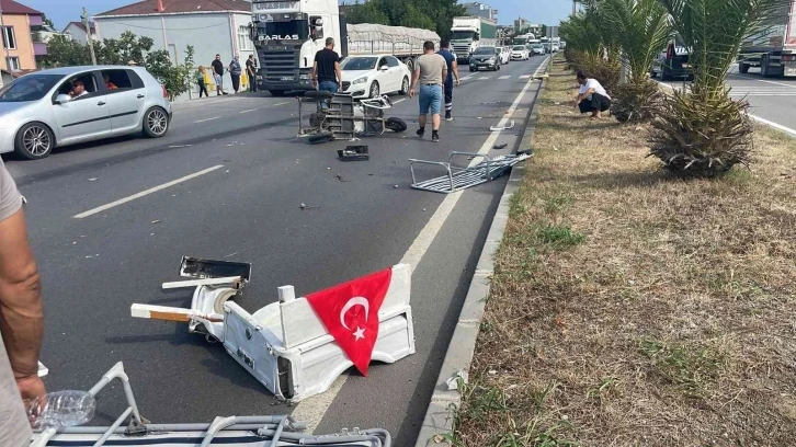 Samsun’da zincirleme trafik kazası: 1 yaralı
