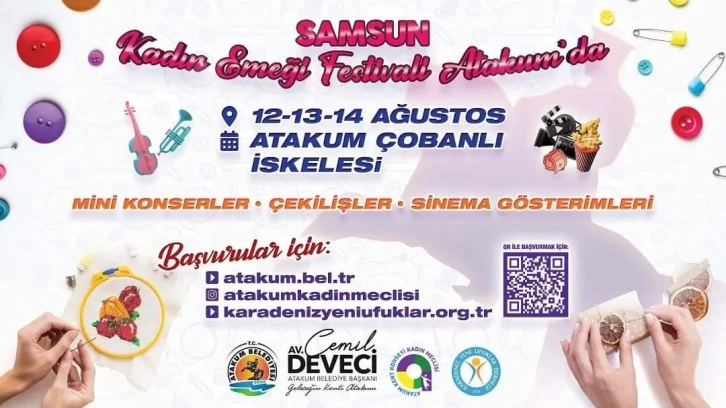 Samsun Kadın Emeği Festivali Atakum’da başlıyor
