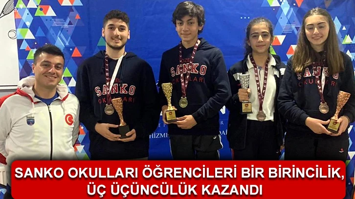 SANKO Okulları öğrencileri bir birincilik, üç üçüncülük kazandı