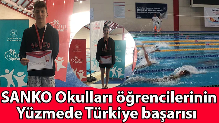 SANKO Okulları öğrencilerinin yüzmede Türkiye başarısı