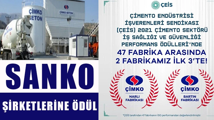 SANKO şirketlerine ödül!