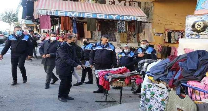 Şanlıurfa’da kaldırım işgali denetimi