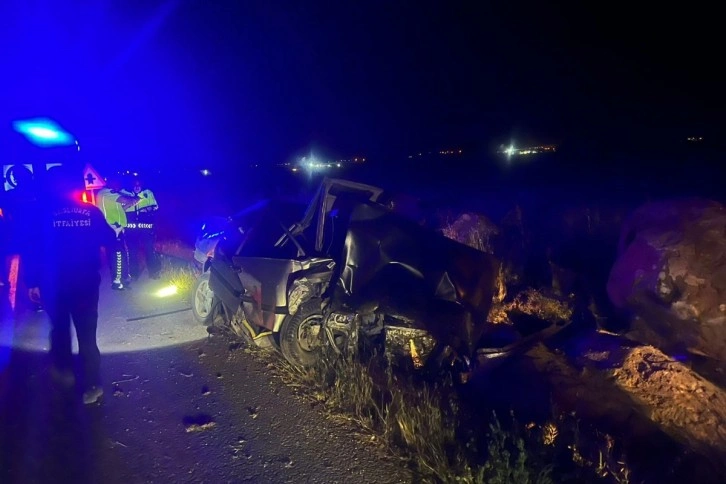 Şanlıurfa'da kontrolden çıkan otomobil kayaya çarptı: 1 yaralı