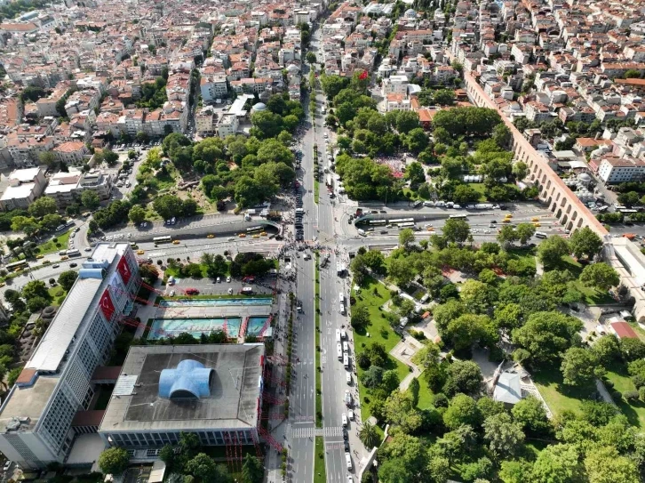 Saraçhane’deki 15 Temmuz etkinlik alanı havadan görüntülendi
