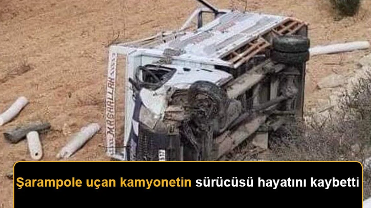 Şarampole uçan kamyonetin sürücüsü hayatını kaybetti