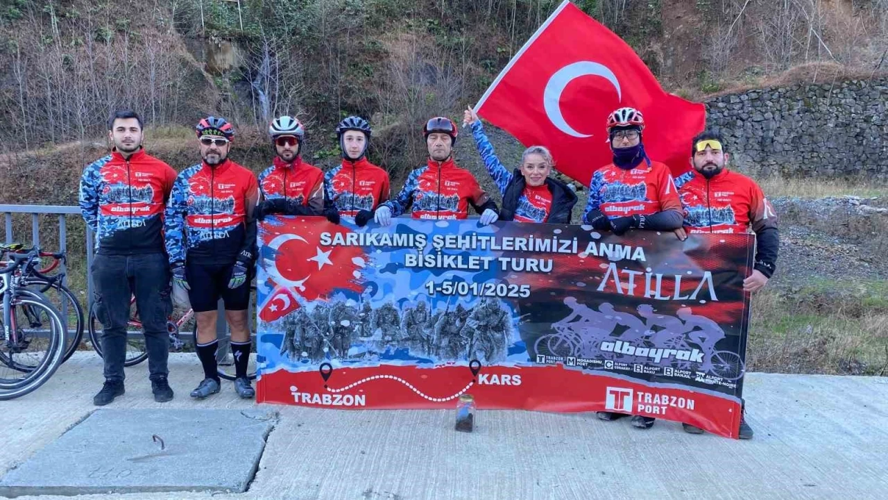 Sarıkamış şehitleri için pedal çeviriyorlar
