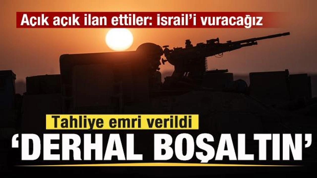 Savaş kızışıyor! İsrail'i vuracağını duyurdu! 25 bölgeyi boşaltın çağrısı