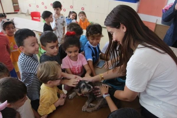 Şeker, anaokulu öğrencilerine hayvan sevgisi aşıladı