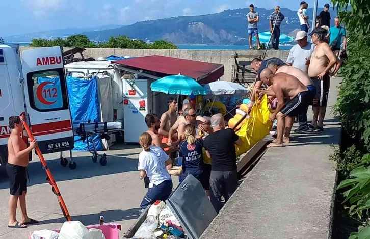 Serinlemek için denize giren genç boğulma tehlikesi geçirdi
