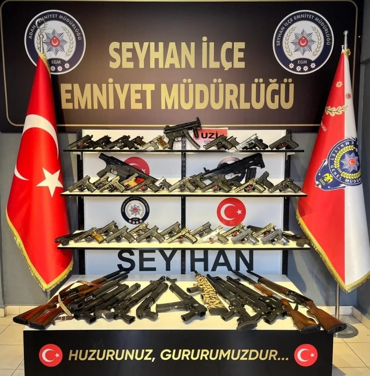 Seyhan’da 60 ruhsatsız silah ele geçirildi, 10 kişi tutuklandı
