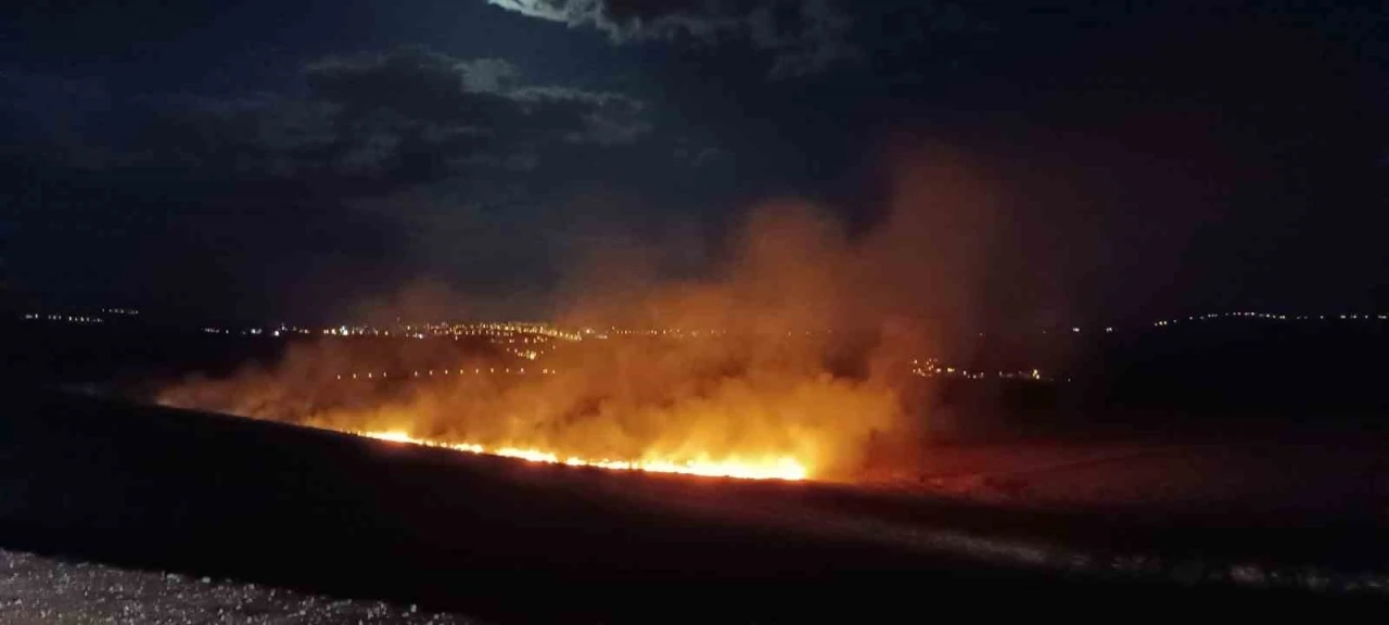 Siirt’te anız yangını
