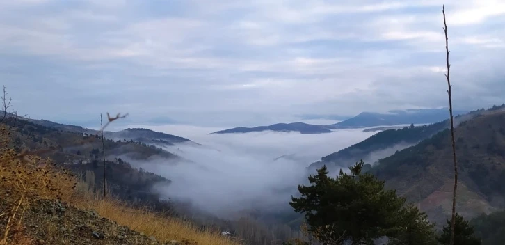 Sis bulutları görsel şölen oluşturdu
