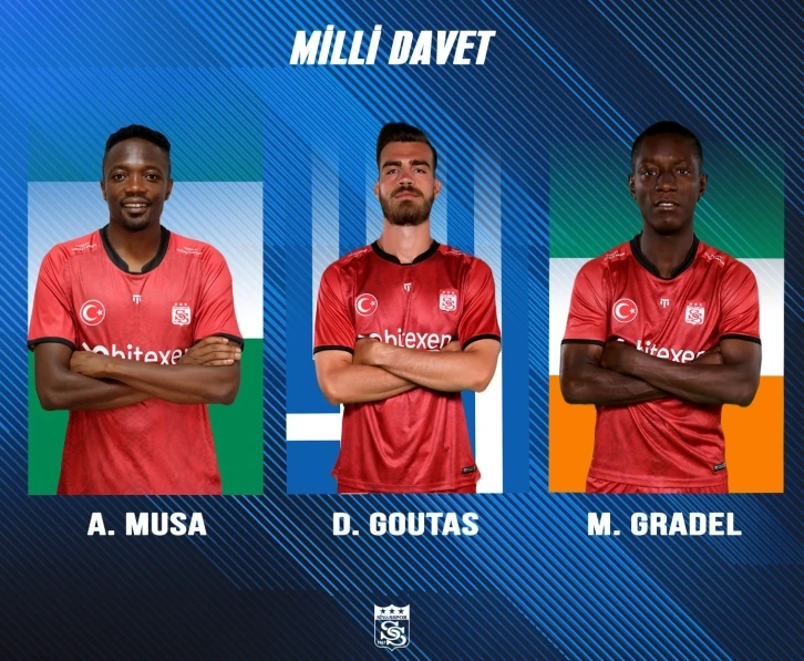 Sivasspor’da 3 futbolcuya milli davet
