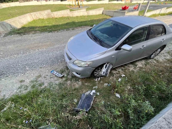 Sokak köpekleri park halindeki araca zarar verdi
