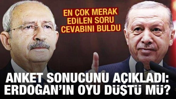 Son anket sonucu açıklandı: Erdoğan ve AK Parti'nin oyları düştü mü?