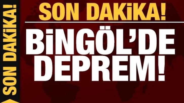 Son dakika: Bingöl'de 5 büyüklüğünde deprem!