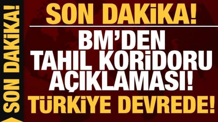 Son dakika: BM'den 'tahıl koridoru' açıklaması