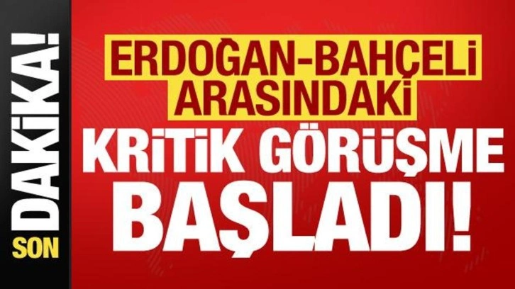 Son dakika: Erdoğan-Bahçeli arasındaki kritik görüşme başladı!