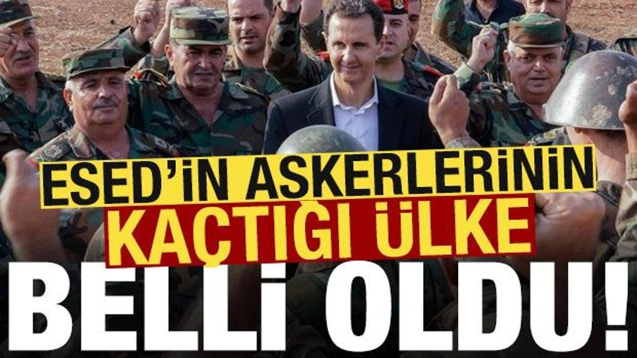 Son dakika: Esed'in askerlerinin kaçtığı ülke belli oldu! Açıklama geldi