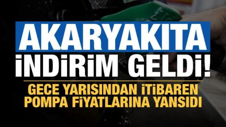 Son dakika haberi... Akaryakıta indirim geldi: Gece yarısından itibaren pompaya yansıdı!