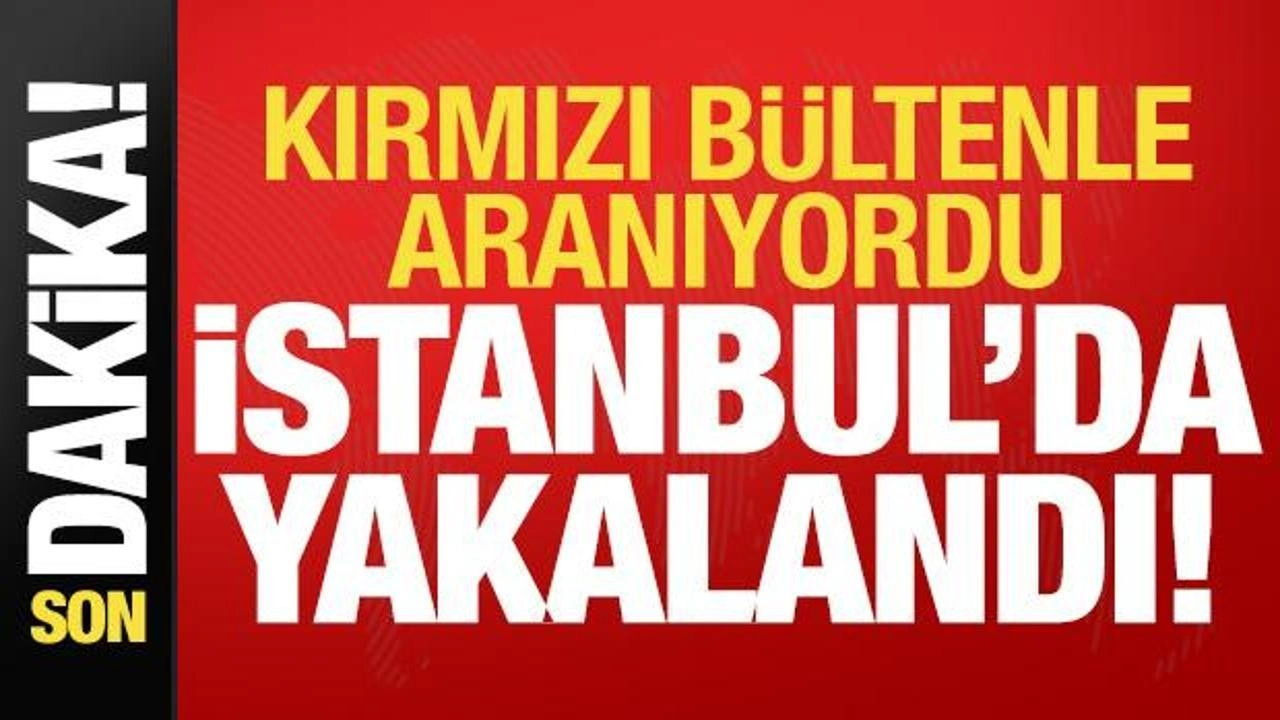 Son dakika haberi: Kırmız bültenle aranıyordu, İstanbul'da yakalandı!