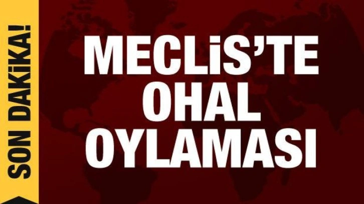 Son dakika haberi: TBMM'de OHAL oylaması