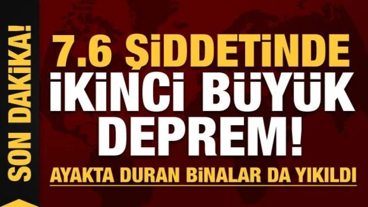 Son dakika: Kahramanmaraş'ta 7.6 şiddetinde bir deprem daha! Canlı yayında binalar yıkıldı